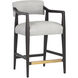 Keagan 36.5 inch Saloon Light Grey Leather Counter Stool